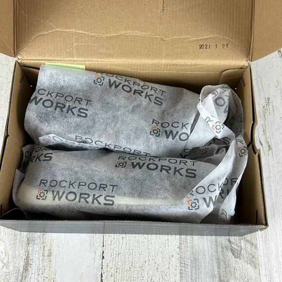 Rockport Works Women’s 6.5 Brown Leather Steel Toe Sailing Club Work Shoes New - Picture 10 of 10